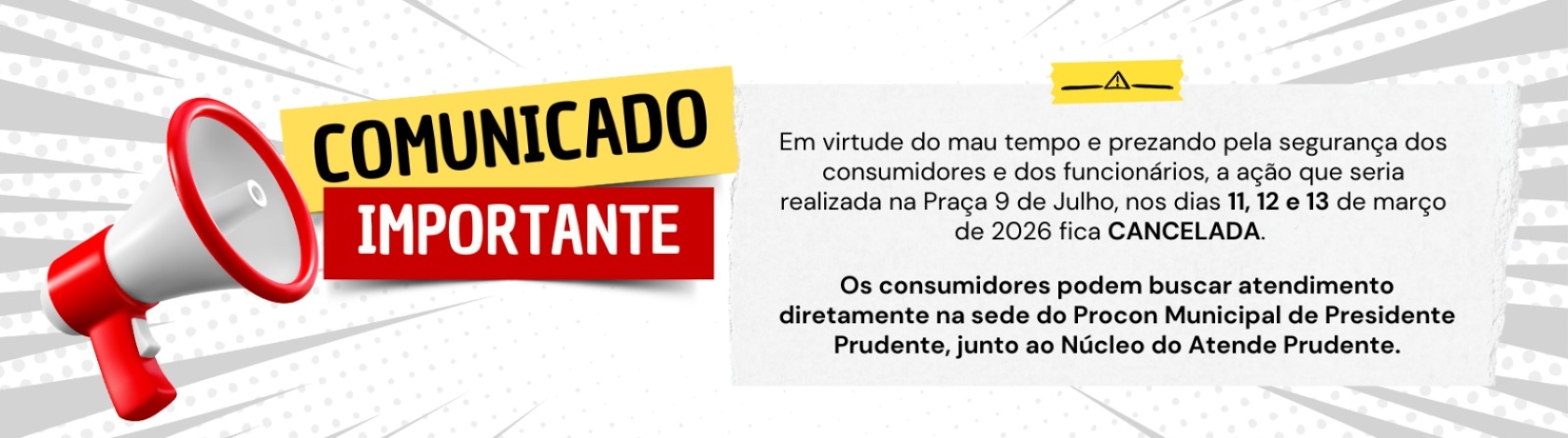 A��o Semana do Consumidor Cancelada