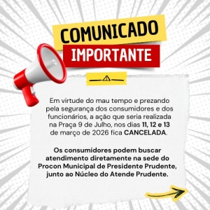 A��o Semana do Consumidor Cancelada